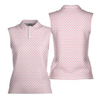 Ban One Smokey and The Bandit-Women Sleeveless Polo Shirt-Gerbera Prints