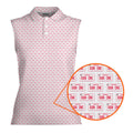 Ban One Smokey and The Bandit-Women Sleeveless Polo Shirt-Gerbera Prints