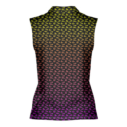 Skeleton Endless Love - Ladies Sleeveless Golf Polo Shirt