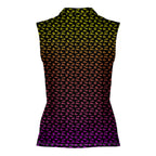 Skeleton Endless Love-Women Sleeveless Polo Shirt-Gerbera Prints