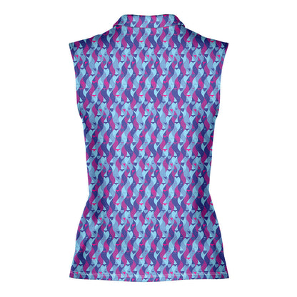 The Whale's Tail - Ladies Sleeveless Golf Polo Shirt 