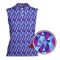Cheek Peek-Women Sleeveless Polo Shirt-Gerbera Prints