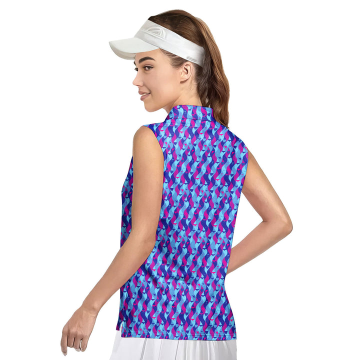 The Whale's Tail - Ladies Sleeveless Golf Polo Shirt 