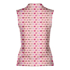 My Eyes Are Up Here But My Bust Look Great Don't They-Women Sleeveless Polo Shirt-Gerbera Prints