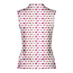 My Eyes Are Up Here But My Bust Look Great Don't They-Women Sleeveless Polo Shirt-Gerbera Prints