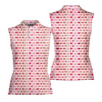 My Eyes Are Up Here But My Bust Look Great Don't They-Women Sleeveless Polo Shirt-Gerbera Prints