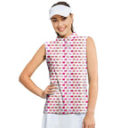 My Eyes Are Up Here But My Bust Look Great Don't They-Women Sleeveless Polo Shirt-Gerbera Prints
