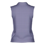 The F#@K Striped-Women Sleeveless Polo Shirt-Gerbera Prints
