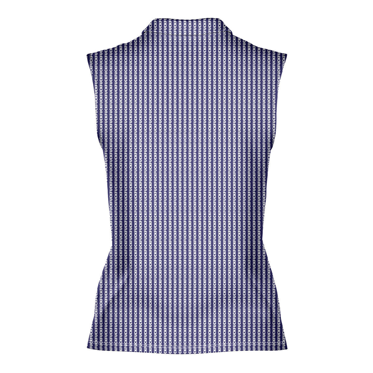 The F#@K Striped-Women Sleeveless Polo Shirt-Gerbera Prints