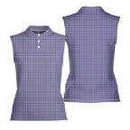The F#@K Striped-Women Sleeveless Polo Shirt-Gerbera Prints