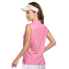 The F#@K Striped-Women Sleeveless Polo Shirt-Gerbera Prints