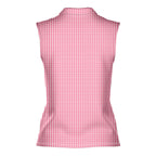 The F#@K Striped-Women Sleeveless Polo Shirt-Gerbera Prints