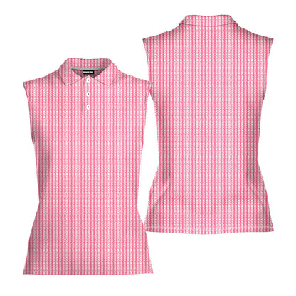 The F#@K Striped - Ladies Sleeveless Golf Polo Shirt