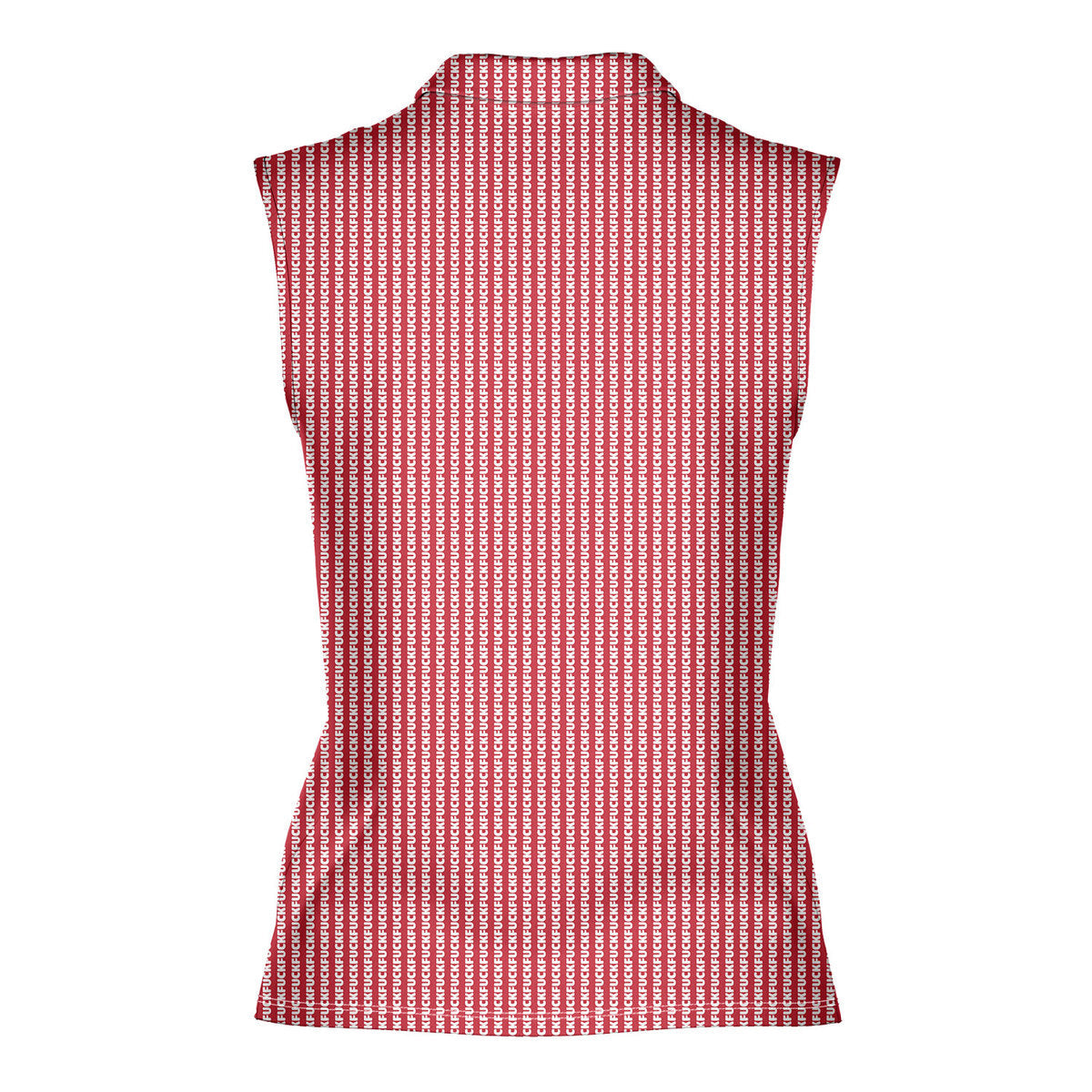 The F#@K Striped-Women Sleeveless Polo Shirt-Gerbera Prints