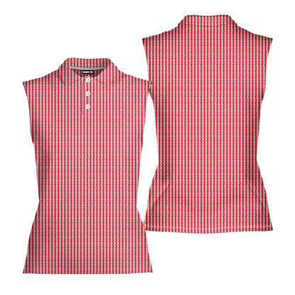 The F#@K Striped - Ladies Sleeveless Golf Polo Shirt
