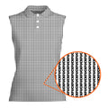 The F#@K Striped-Women Sleeveless Polo Shirt-Gerbera Prints