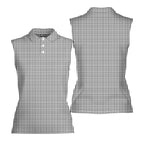 The F#@K Striped-Women Sleeveless Polo Shirt-Gerbera Prints