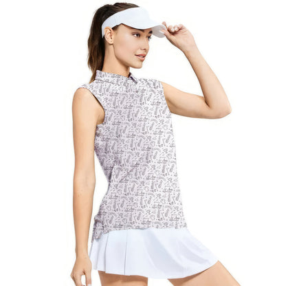 Doodle Golf - Ladies Sleeveless Golf Polo Shirt