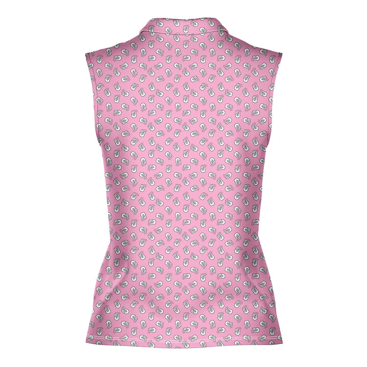 The Shocker Pink - Ladies Sleeveless Golf Polo Shirt