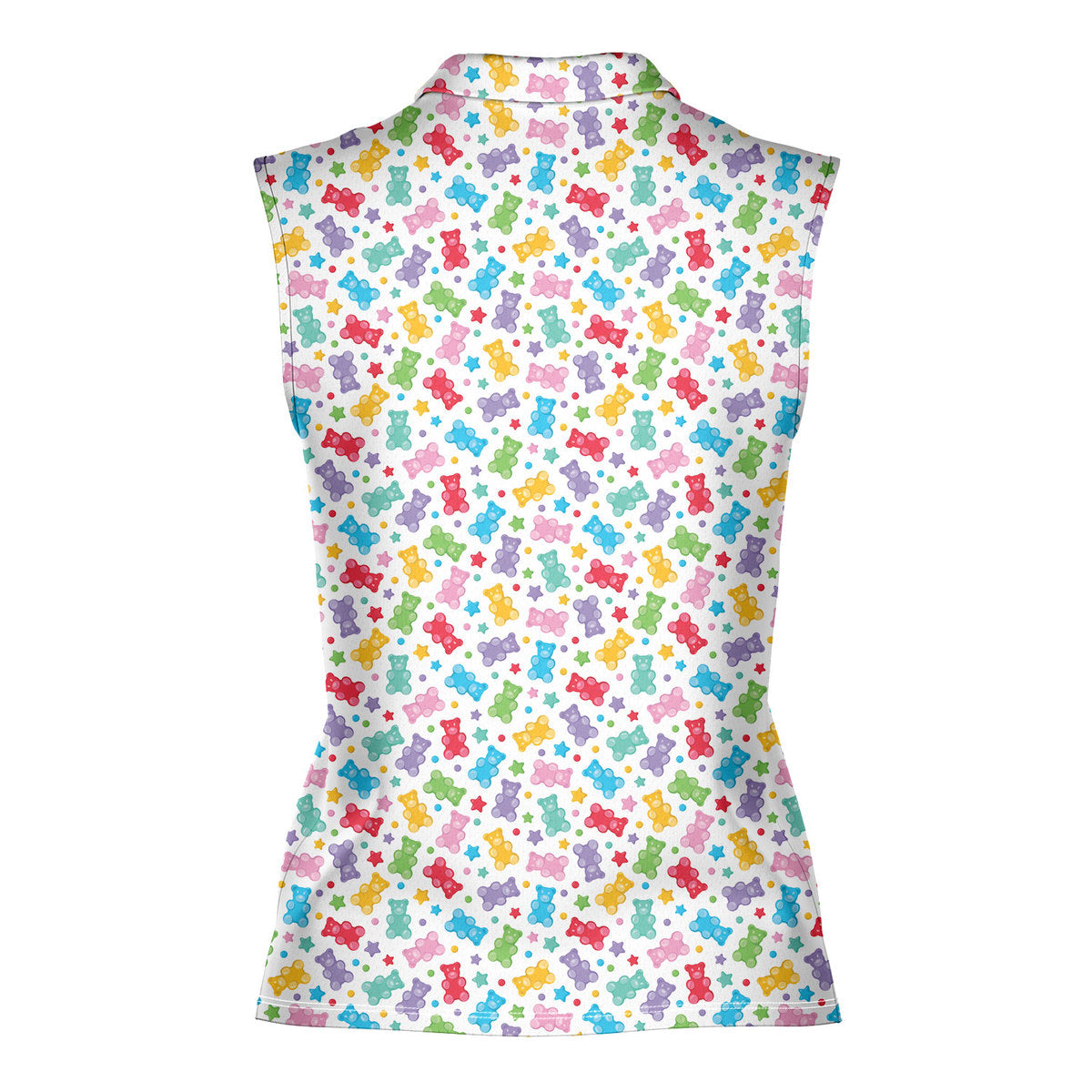 Gummy Bears-Women Sleeveless Polo Shirt-Gerbera Prints