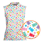 Gummy Bears-Women Sleeveless Polo Shirt-Gerbera Prints