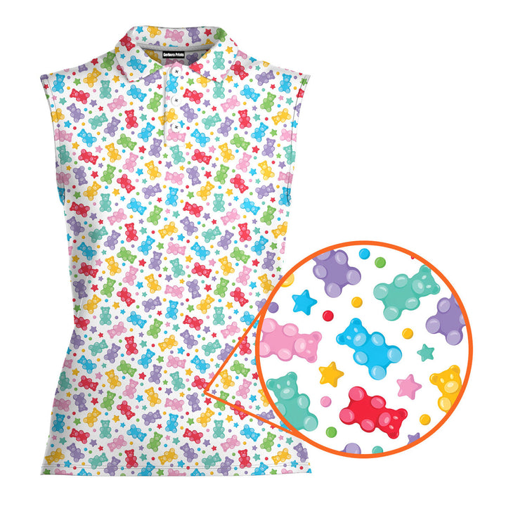 Gummy Bears - Ladies Sleeveless Golf Polo Shirt 