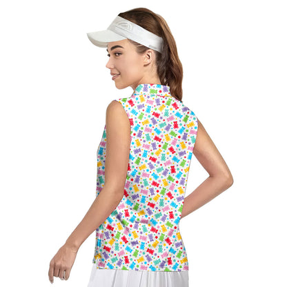Gummy Bears - Ladies Sleeveless Golf Polo Shirt 