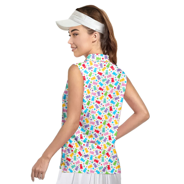 Gummy Bears - Ladies Sleeveless Golf Polo Shirt 