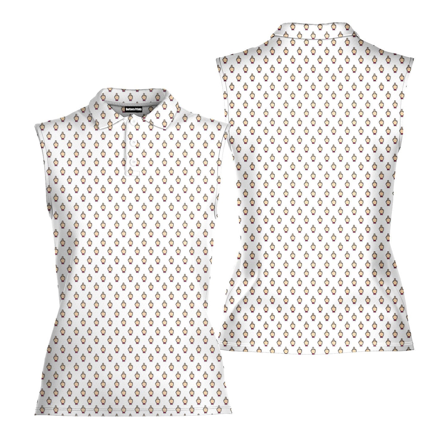 Friendly Hello - Ladies Sleeveless Golf Polo Shirt