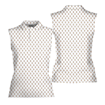 Friendly Hello - Ladies Sleeveless Golf Polo Shirt