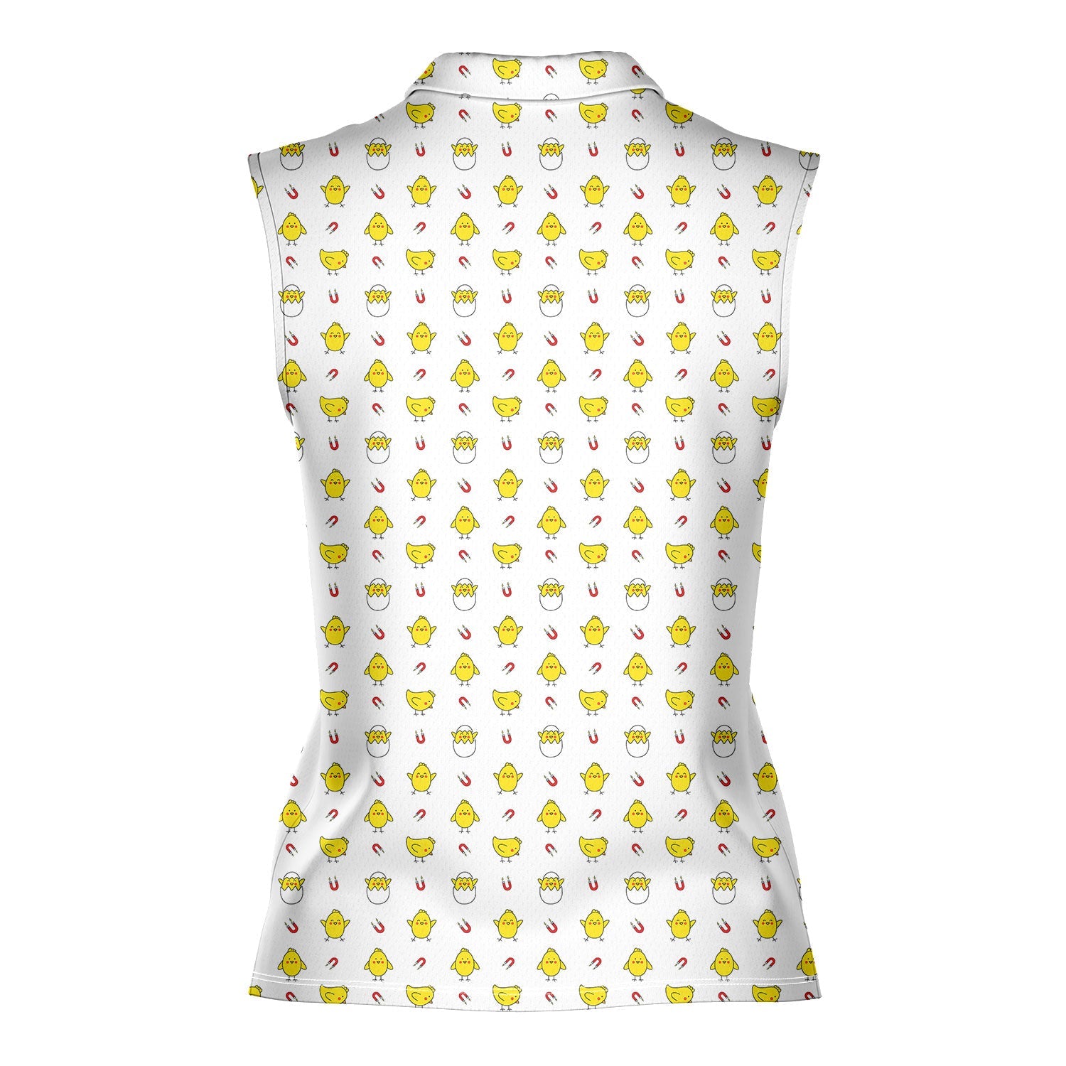 Chick Magnet-Women Sleeveless Polo Shirt-Gerbera Prints