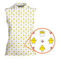 Chick Magnet-Women Sleeveless Polo Shirt-Gerbera Prints