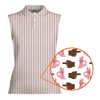 Hole in 1 - Ladies Sleeveless Golf Polo Shirt