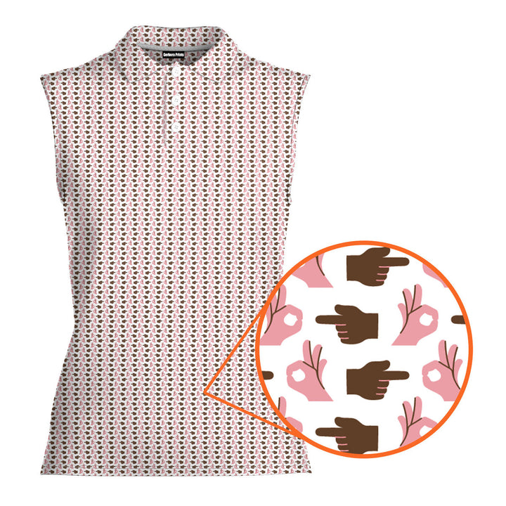 Hole in 1 - Ladies Sleeveless Golf Polo Shirt