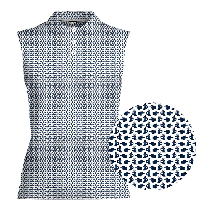 Hole in 1 - Ladies Sleeveless Golf Polo Shirt