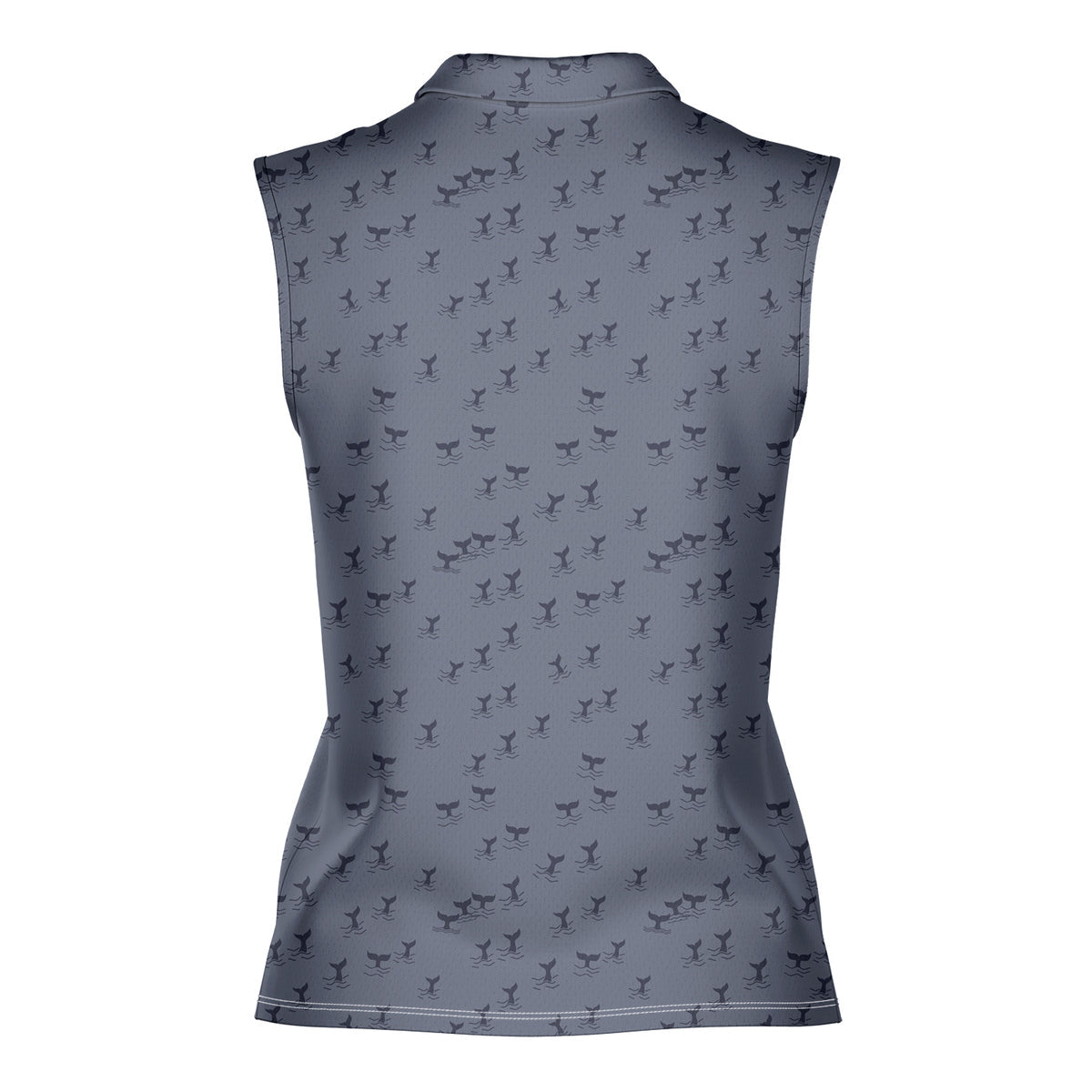 The Scattered Whales-Women Sleeveless Polo Shirt-Gerbera Prints