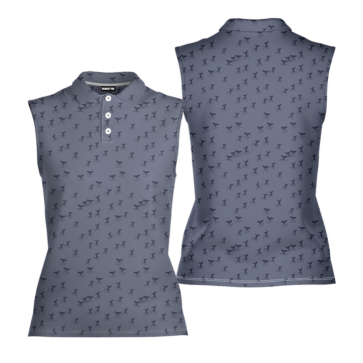 The Scattered Whales - Ladies Sleeveless Golf Polo Shirt