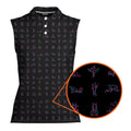 Kama Sutra-Women Sleeveless Polo Shirt-Gerbera Prints