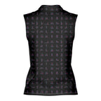 Kama Sutra-Women Sleeveless Polo Shirt-Gerbera Prints