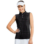 Kama Sutra-Women Sleeveless Polo Shirt-Gerbera Prints