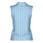Puzzle Lovers-Women Sleeveless Polo Shirt-Gerbera Prints