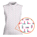Puzzle Lovers-Women Sleeveless Polo Shirt-Gerbera Prints