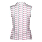 Puzzle Lovers-Women Sleeveless Polo Shirt-Gerbera Prints