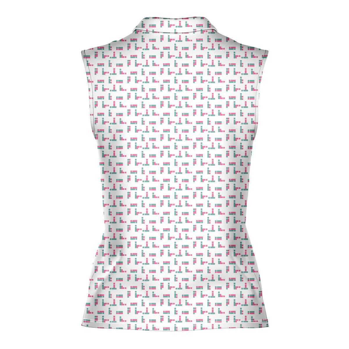 Puzzle Lovers-Women Sleeveless Polo Shirt-Gerbera Prints