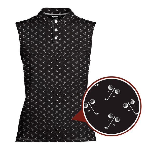 Ball & Wedge Women's Sleeveless Golf Polo