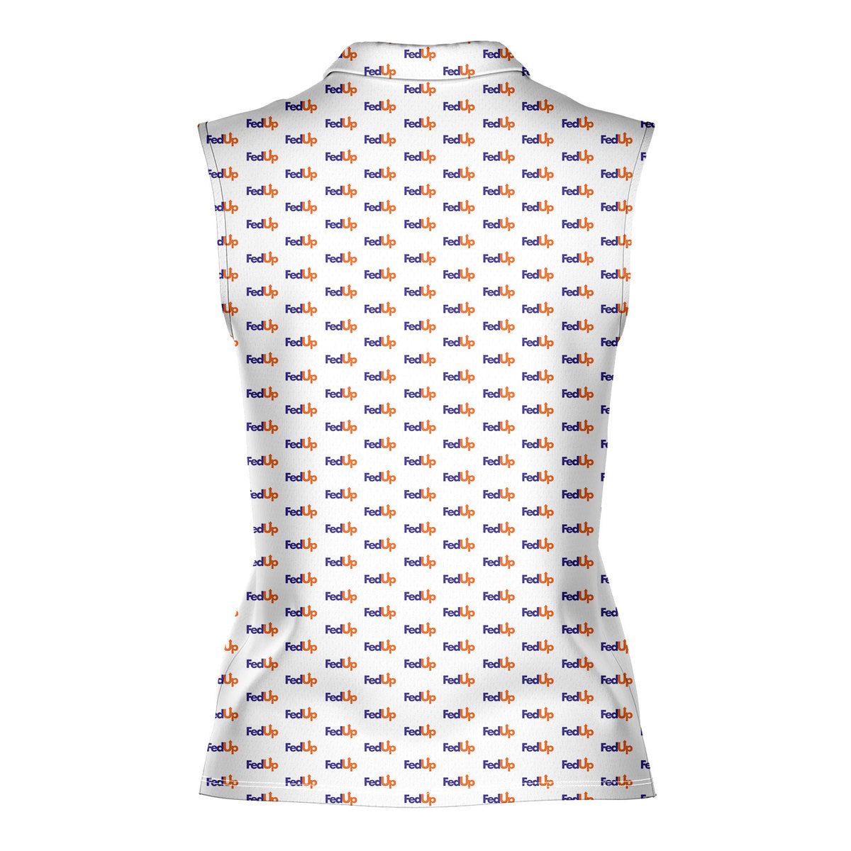 Fedup-Women Sleeveless Polo Shirt-Gerbera Prints
