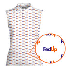 Fedup-Women Sleeveless Polo Shirt-Gerbera Prints