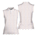 Fedup-Women Sleeveless Polo Shirt-Gerbera Prints