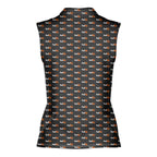 Fedup-Women Sleeveless Polo Shirt-Gerbera Prints