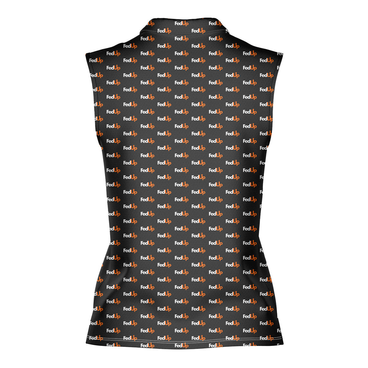 Fedup-Women Sleeveless Polo Shirt-Gerbera Prints